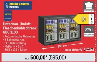 METRO METRO PROFESSIONAL Unterbau-Umluft-Flaschenkühlschrank GBC 3103 Angebot