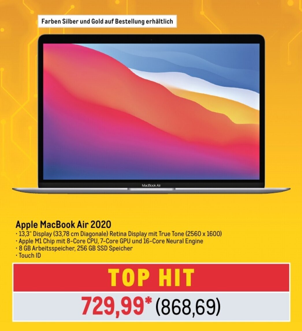 METRO Apple MacBook Air 2020 Angebot
