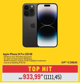 METRO Apple iPhone 14 Pro 128 GB Angebot