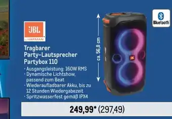 METRO JBL Tragbarer Party-Lautsprecher Partybox 110 Angebot