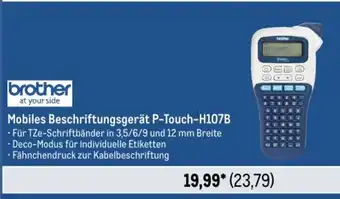 METRO brother Mobiles Beschriftungsgerät P-Touch-H107B Angebot