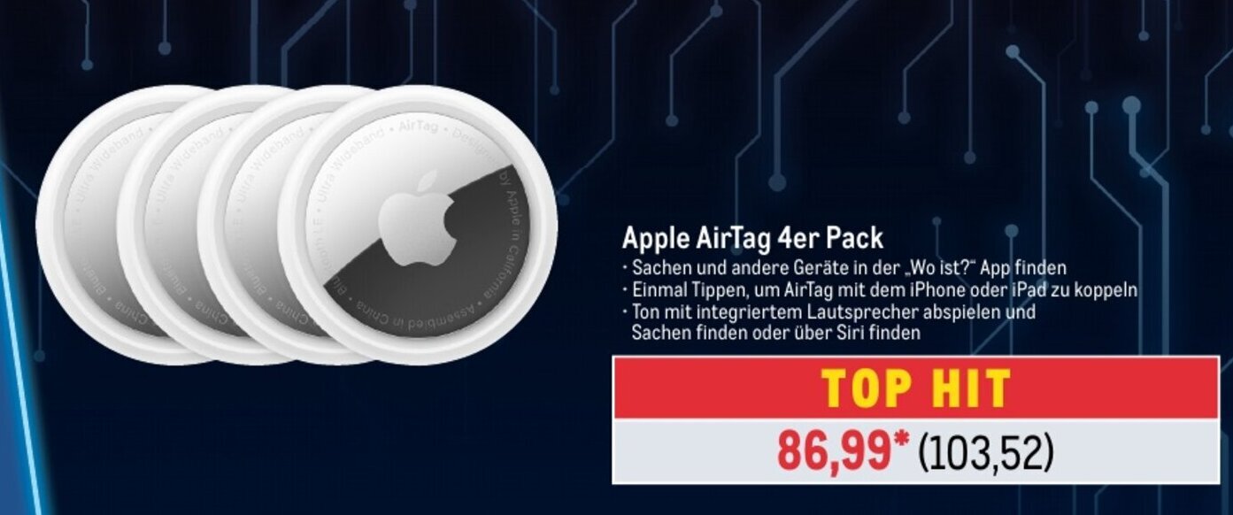 METRO Apple AirTag 4er Pack Angebot