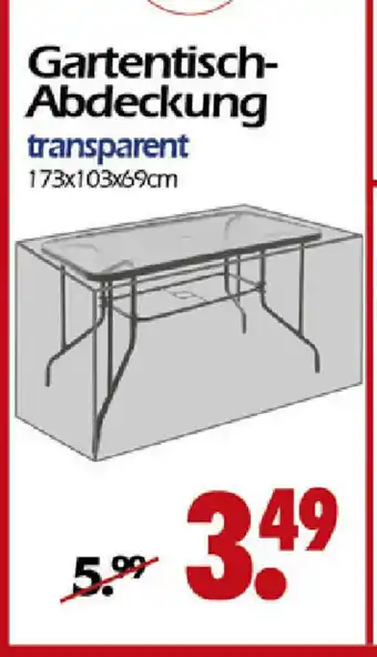 Wreesmann Gartentisch Abdeckung transparent Angebot