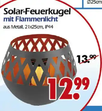 Wreesmann Solar Feuerkugel mit Flammenlicht Angebot