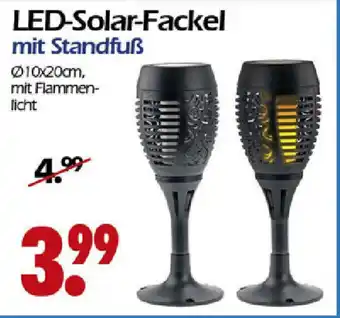 Wreesmann LED Solar Fackel mit Standfuß Angebot