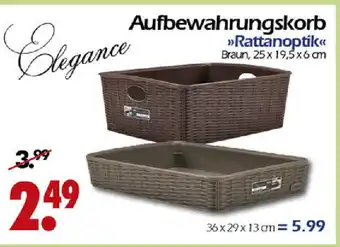 Wreesmann Aufbewahrungskorb Rattanoptik Angebot