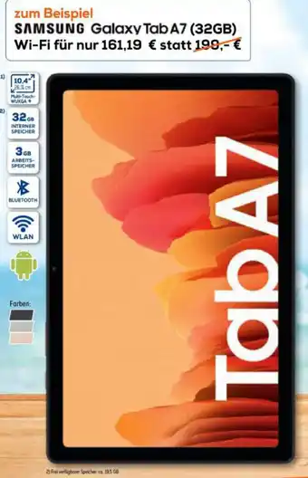 Euronics Samsung Galaxy Tab A7 (32GB) Angebot