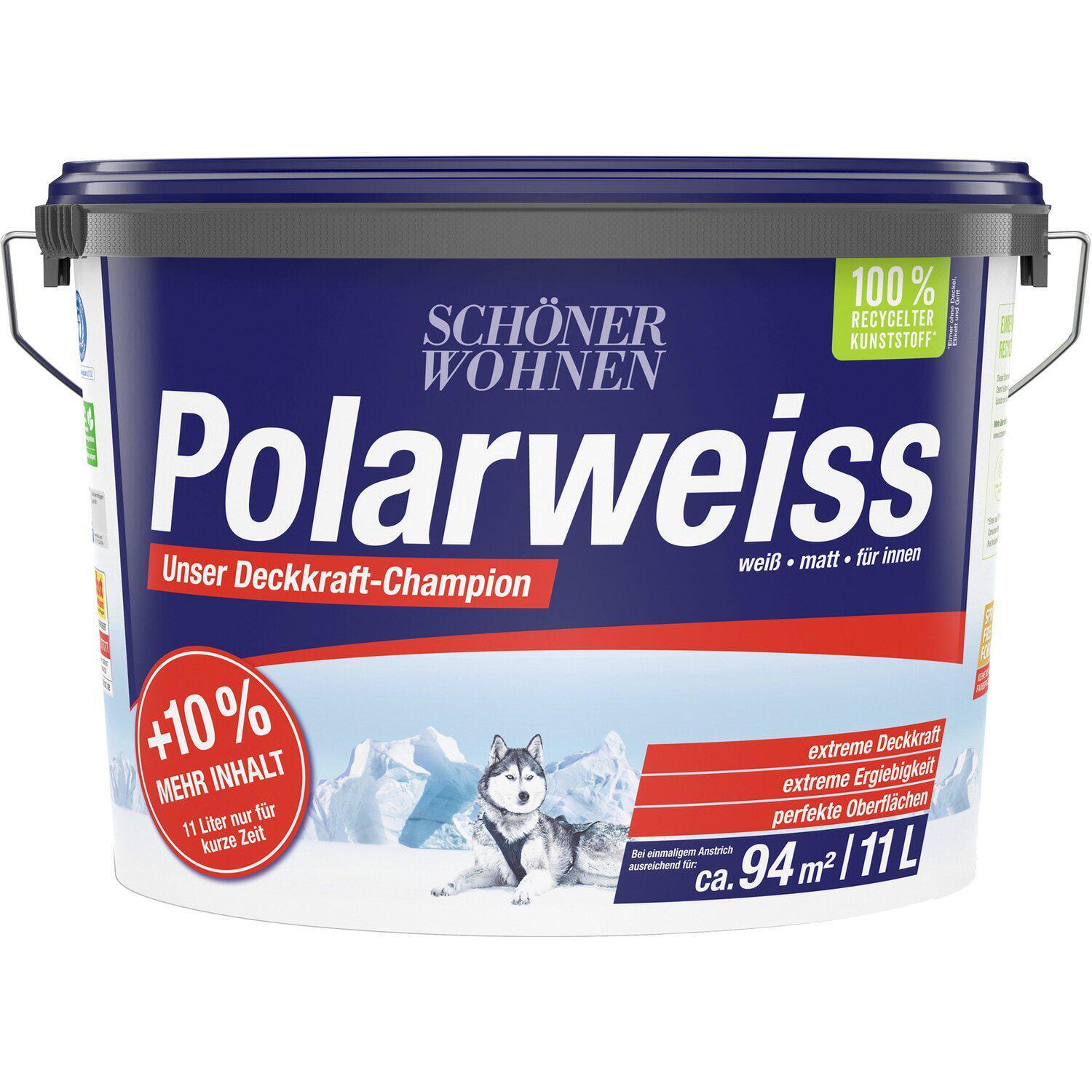 OBI Schöner wohnen wandfarbe polarweiss matt 11 l Angebot