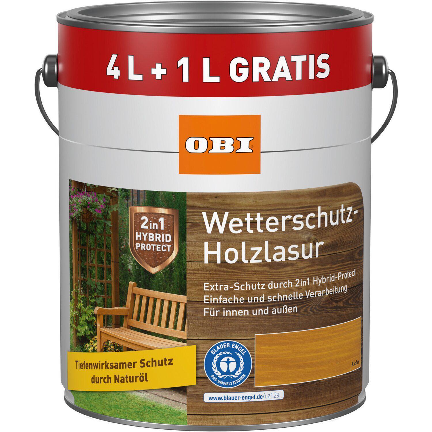 OBI Obi wetterschutz holzlasur 2in1 kiefer 5 l Angebot