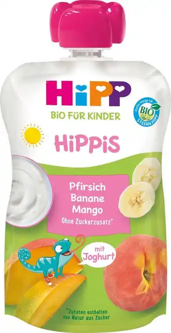 dm drogerie Hipp quetschie pfirsich banane mango mit joghurt, ab 1 jahr Angebot