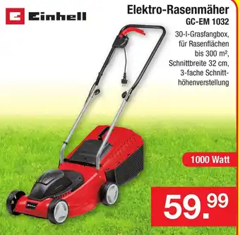 Zimmermann Einhell Elektro Rasenmäher GC-EM 1032 Angebot