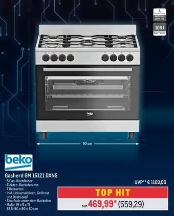 METRO beko Gasherd GM 15121 DXNS Angebot