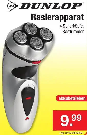 Zimmermann Dunlop Rasierapparat Angebot