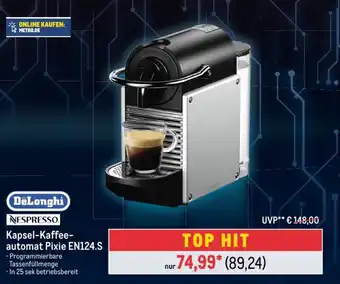 METRO DeLonghi NESPRESSO Kapsel-Kaffee- automat Pixie EN124.S Angebot