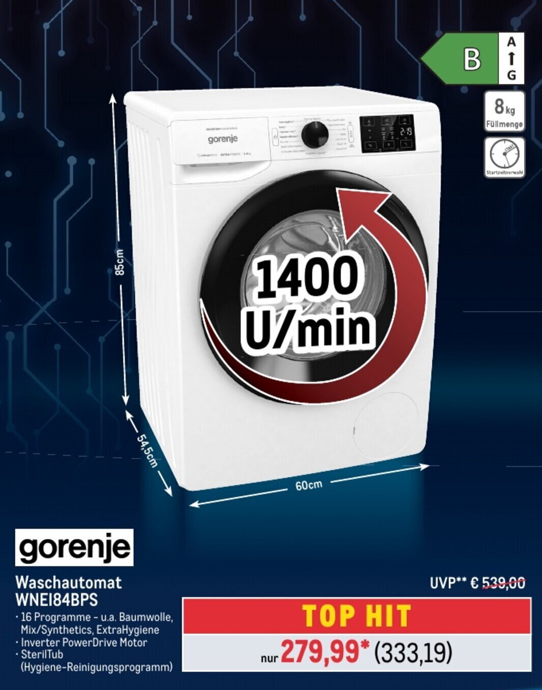 METRO gorenje Waschautomat WNE184BPS Angebot