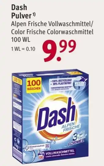 Rossmann Dash Pulver 100wl Angebot