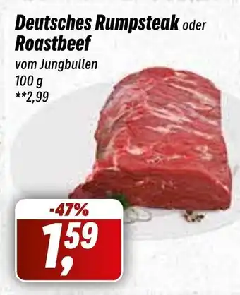 Simmel Deutsches Rumpsteak oder Roastbeef vom Jungbullen 100g Angebot