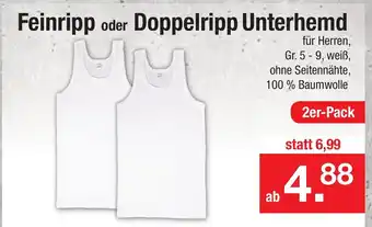 Zimmermann Feinripp oder Doppelripp Unterhemd Angebot