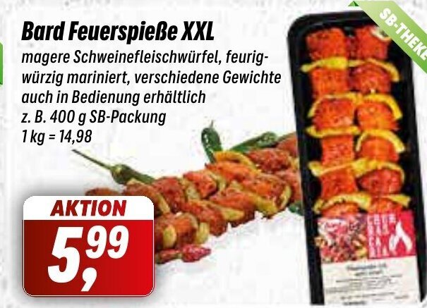 Simmel Bard Feuerspieße XXL 400g Angebot