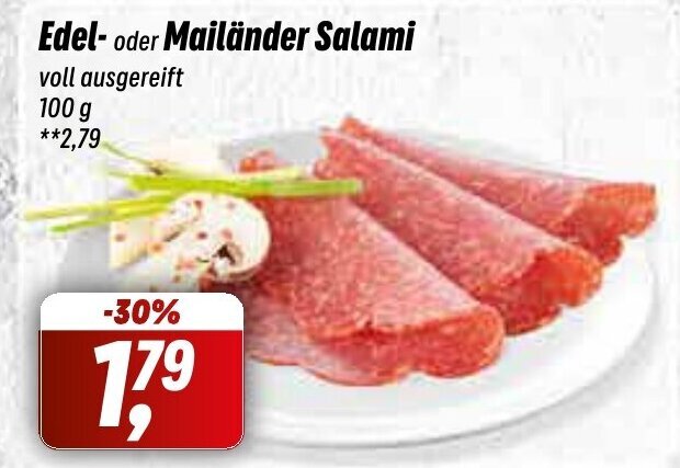 Simmel Edel- oder Mailänder Salami voll ausgereift 100g Angebot