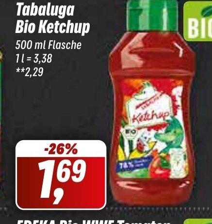 Simmel Tabaluga Bio Ketchup 500 ml Flasche Angebot