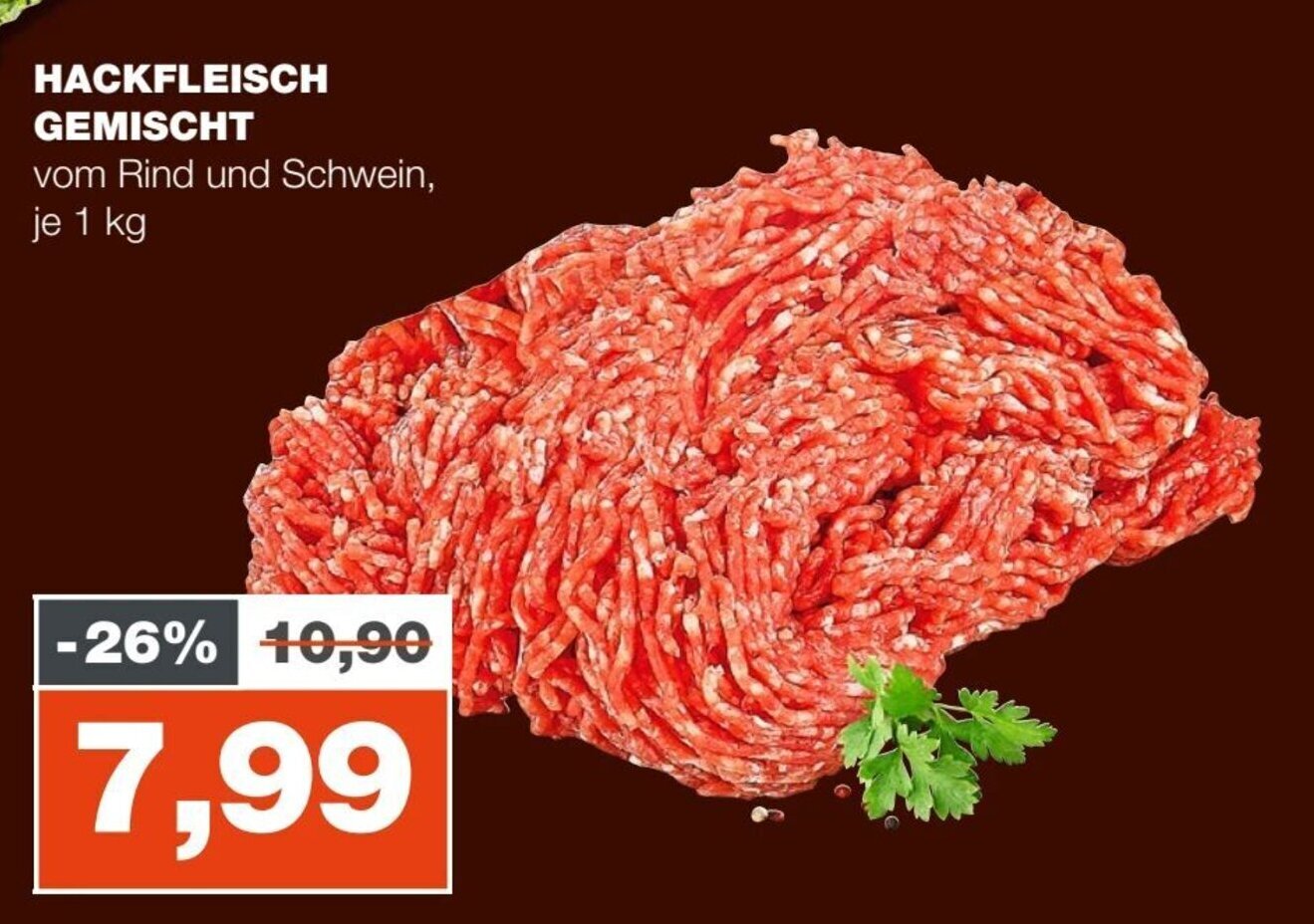 mein real HACKFLEISCH GEMISCHT  je 1 kg Angebot