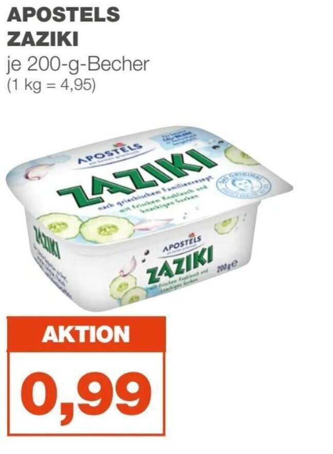 mein real APOSTELS ZAZIKI je 200 g Angebot