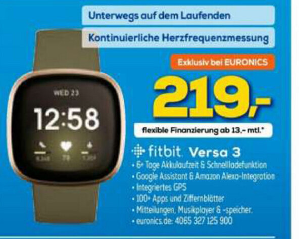 fitbit versa 3 euronics
