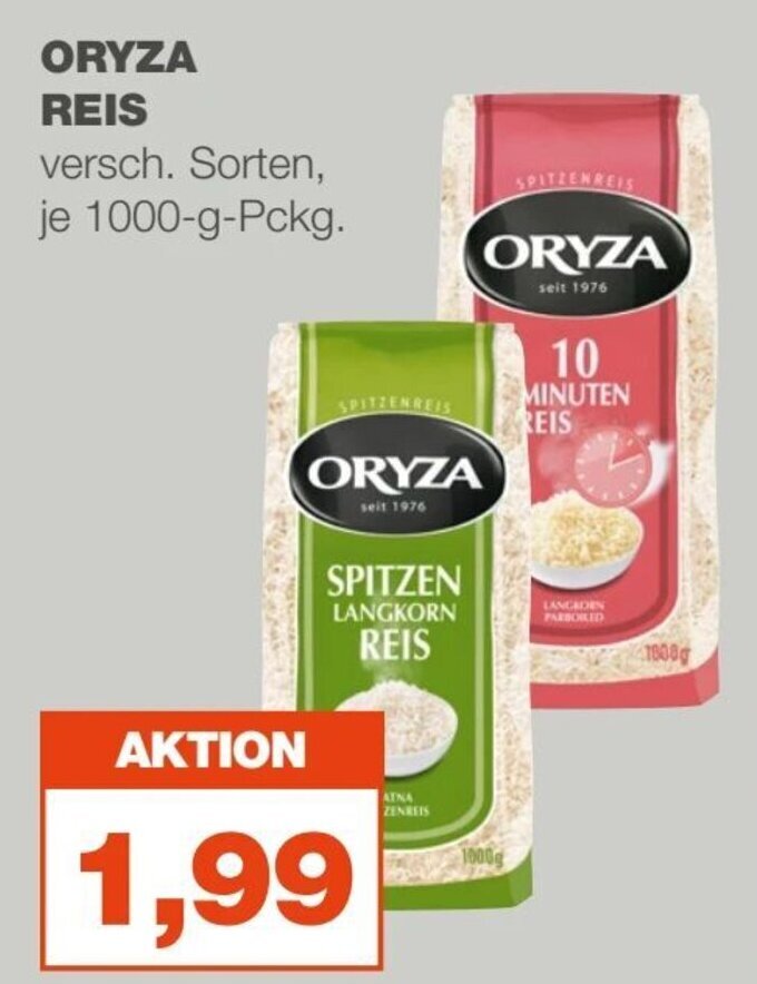 mein real ORYZA REIS  je 1000 g Angebot
