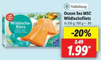 Lidl Ocean Sea MSC Wildlachsfilets 250g Angebot