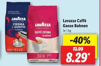 Lidl Lavazza Caffè Ganze Bohnen 1kg Angebot