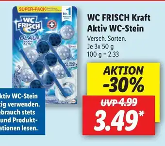 Lidl WC Frisch Kraft Aktiv WC Stein 3x50g Angebot