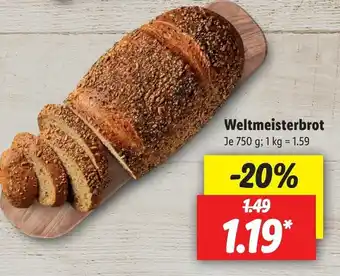 Lidl Weltmeisterbrot 750 g Angebot
