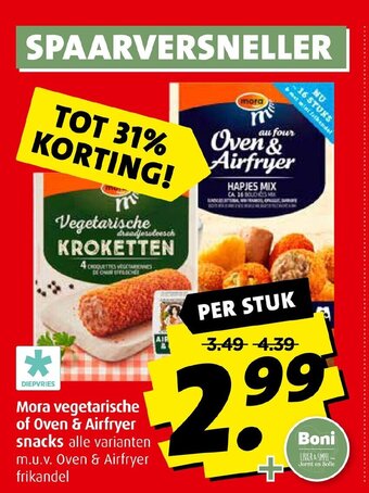 CENTERSHOP Mora vegetarische of Oven & Airfryer snacks alle varianten m.u.v. Oven & Airfryer frikandel Angebot