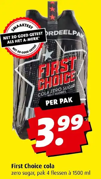 CENTERSHOP First Choice cola zero sugar, pak 4 flessen à 1500 ml Angebot