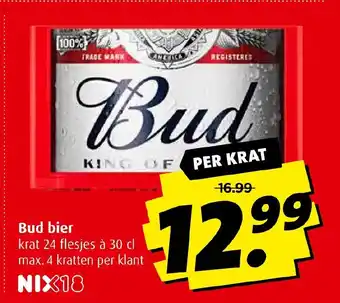 CENTERSHOP Bud bier krat 24 flesjes à 30 cl max. 4 kratten per klant Angebot