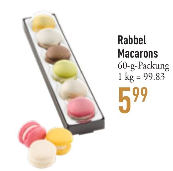 DINEA Rabbel Macarons 60-g-Packung Angebot