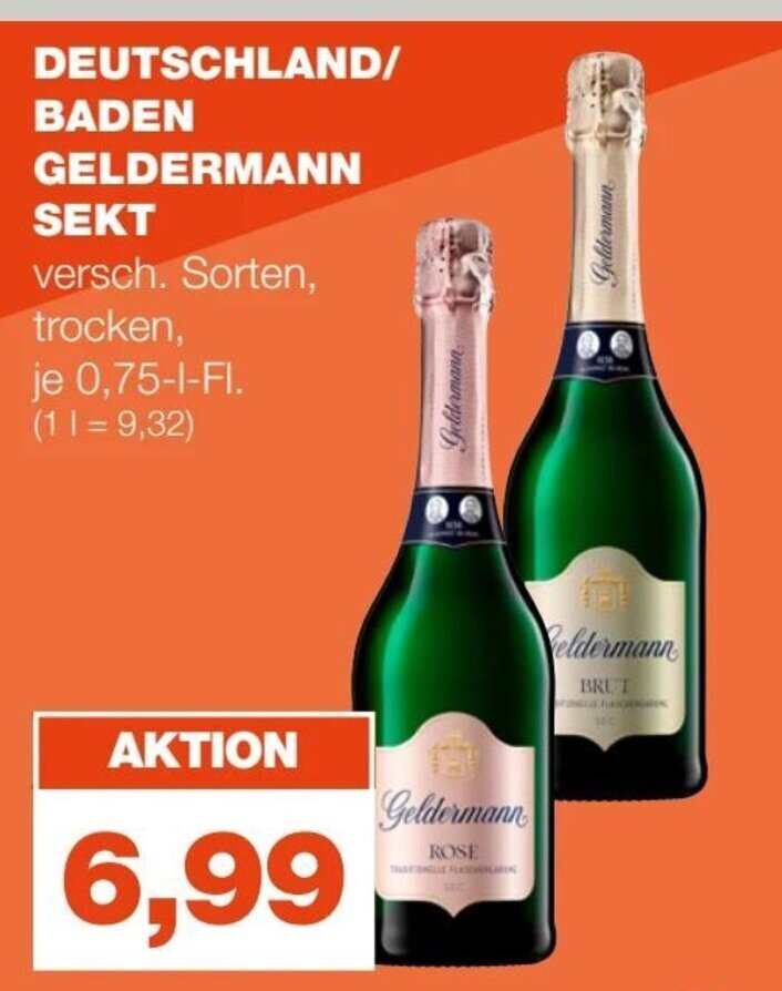 mein real BADEN GELDERMANN SEKT versch. Sorten, trocken, 750ml Angebot