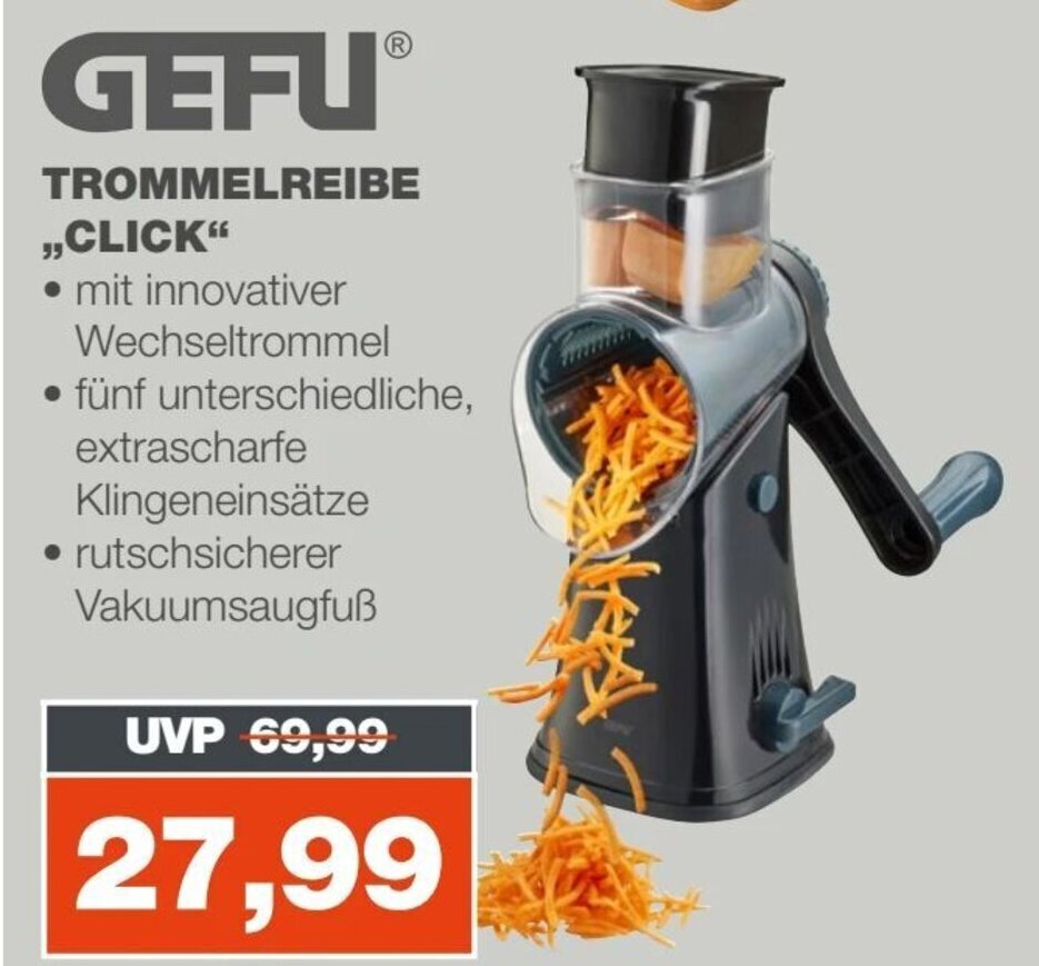 mein real GEFUⓇ TROMMELREIBE ,,CLICK" Angebot