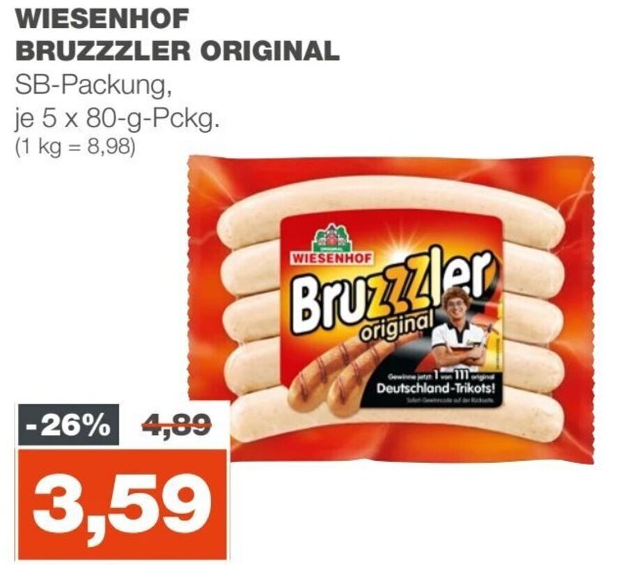 mein real WIESENHOF BRUZZZLER ORIGINAL SB-Packung, 5*80g Angebot