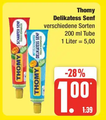 Edeka Thomy Delikatess Senf 200 ml Tube Angebot