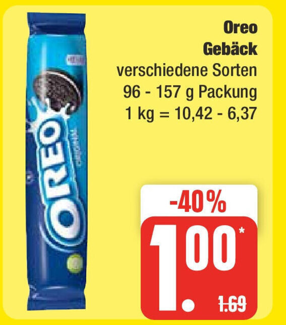 Edeka Oreo Gebäck verschiedene Sorten 96 - 157 g Angebot