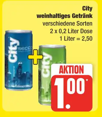 Edeka City weinhaltiges Getränk verschiedene Sorten 2 x 0,2 Liter Angebot