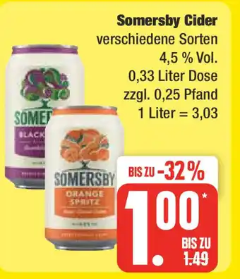 Edeka Somersby Cider verschiedene Sorten  0,33 Liter Angebot