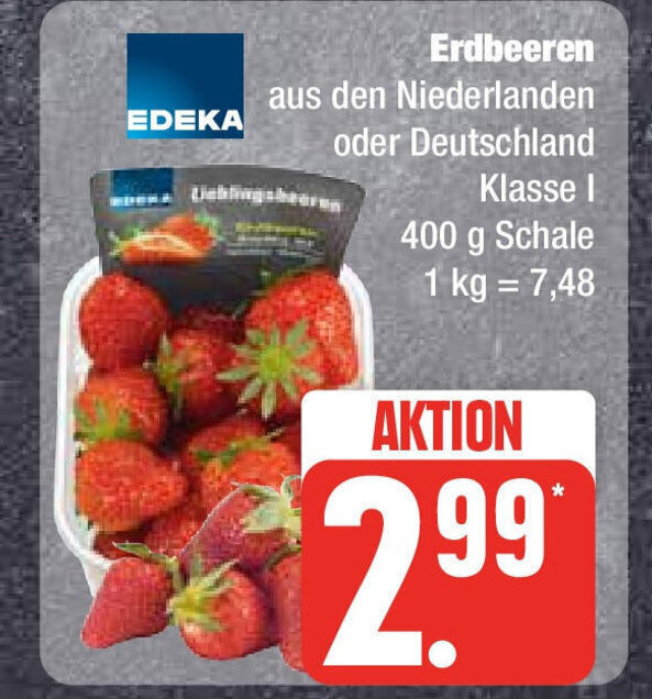 Edeka EDEKA Erdbeeren 400 g Schale Angebot
