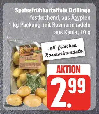 Edeka Speisefrühkartoffeln Drillinge 1 kg Packung Angebot