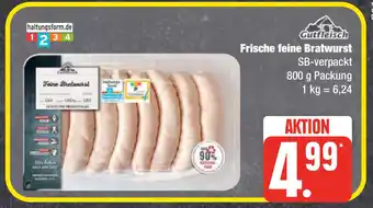 Edeka Gutfleisch Frische feine Bratwurst SB-verpackt 800 g Packung Angebot