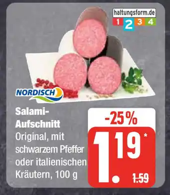 Edeka NORDISCH Salami-Aufschnitt 100 g Angebot