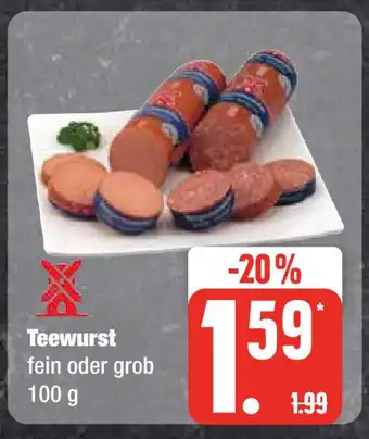 Edeka Teewurst fein oder grob 100 g Angebot