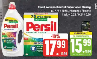 Edeka Persil Vollwaschmittel Pulver oder Flüssig 80/75/60 WL Angebot